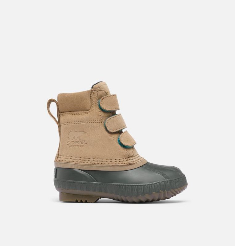 Sorel Barn Gummistövlar Khaki - Childrens Cheyanne™ Ii Strap Duck - NKU-520917